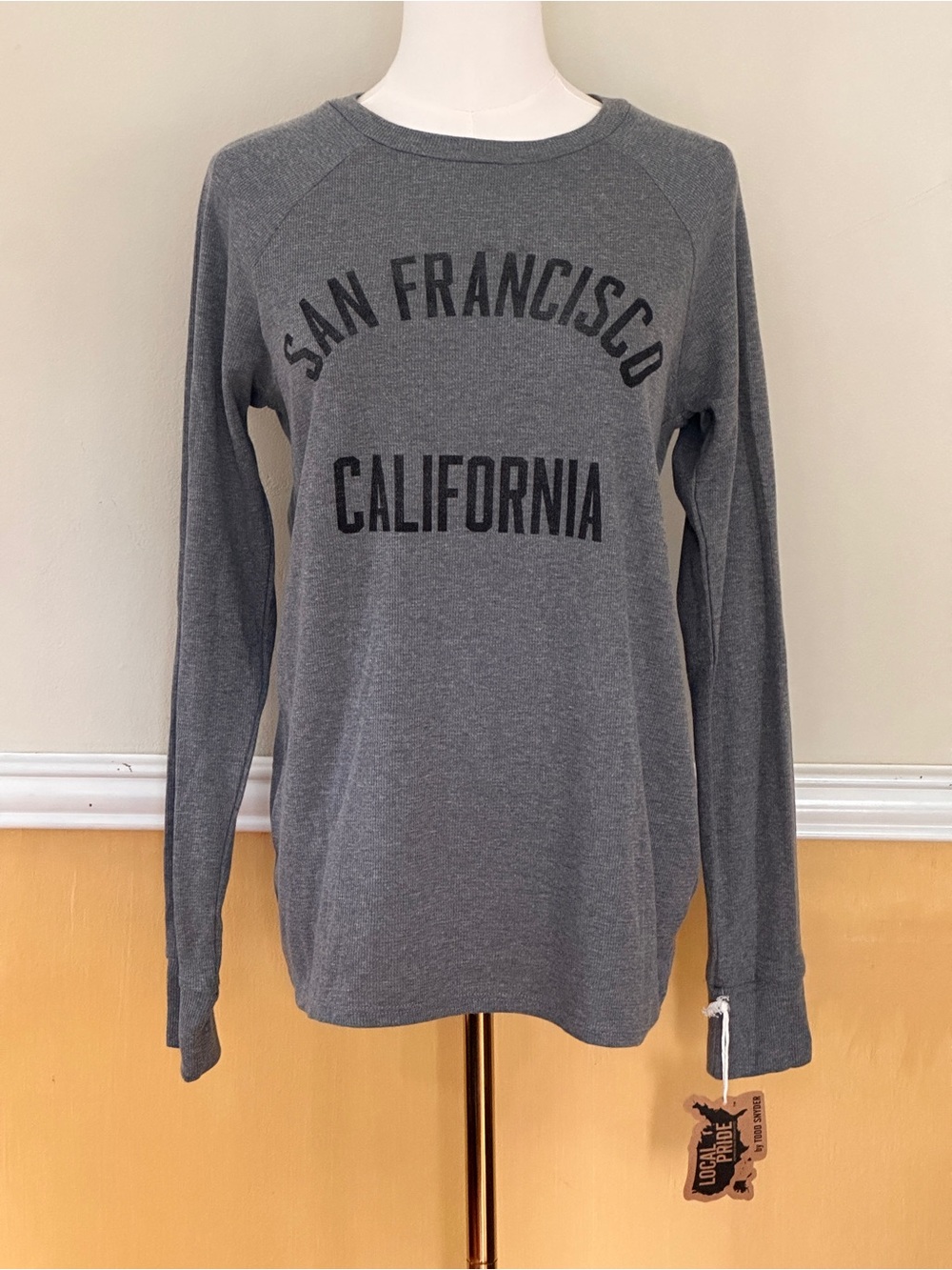 Todd Snyder Gray 'San Francisco California' Long Sleeve Tee